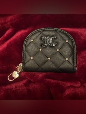 Juicy Couture black quilted mini coin pouch 💋
